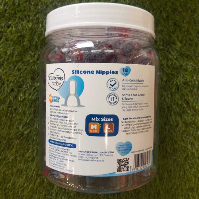 CUSSONS BABY NIPPLE 18s | REGULAR NIPPLE CUSSONS M L | DOT BAYI