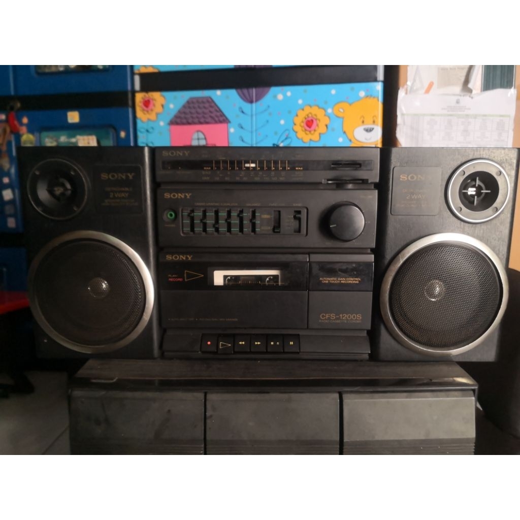 vintage tape radio sony cfs 1200s nyala normal suara ngayun