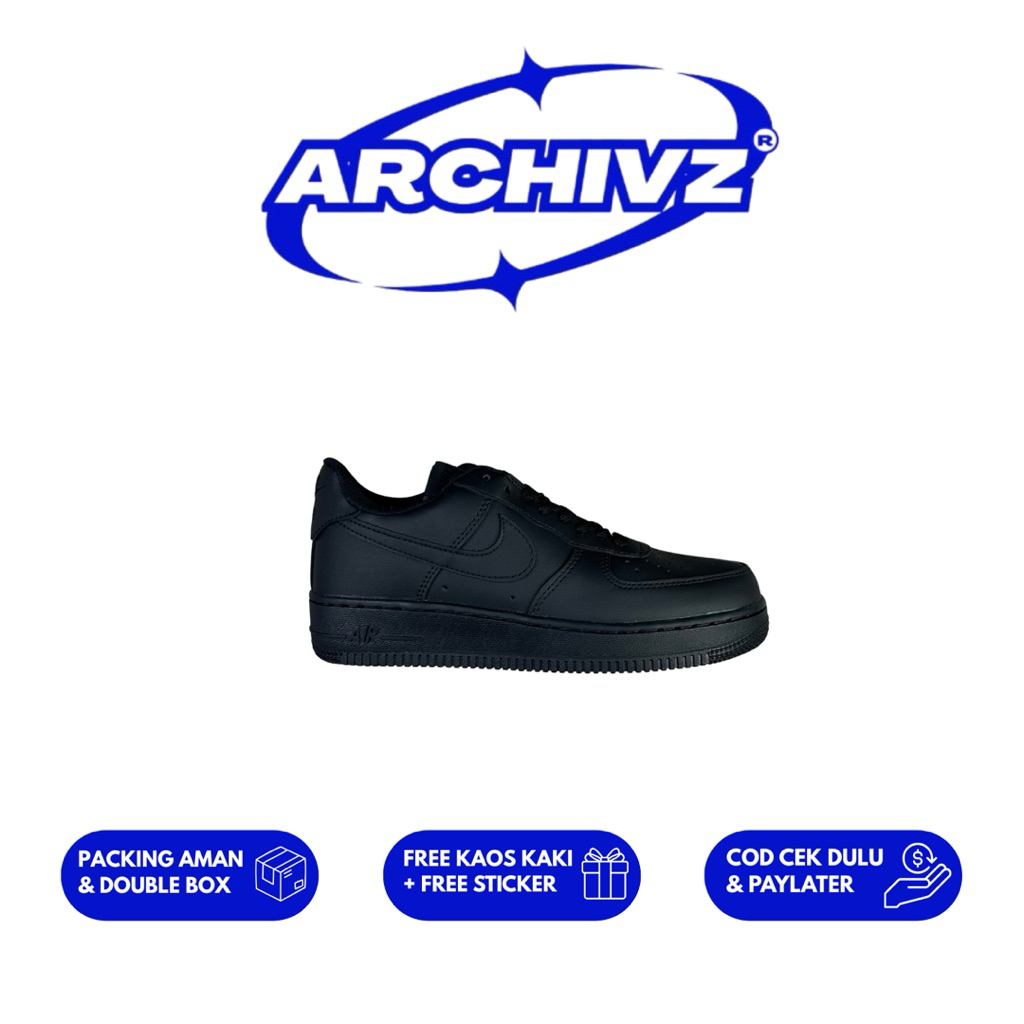 sneakers nyaman di pakai af1 full black