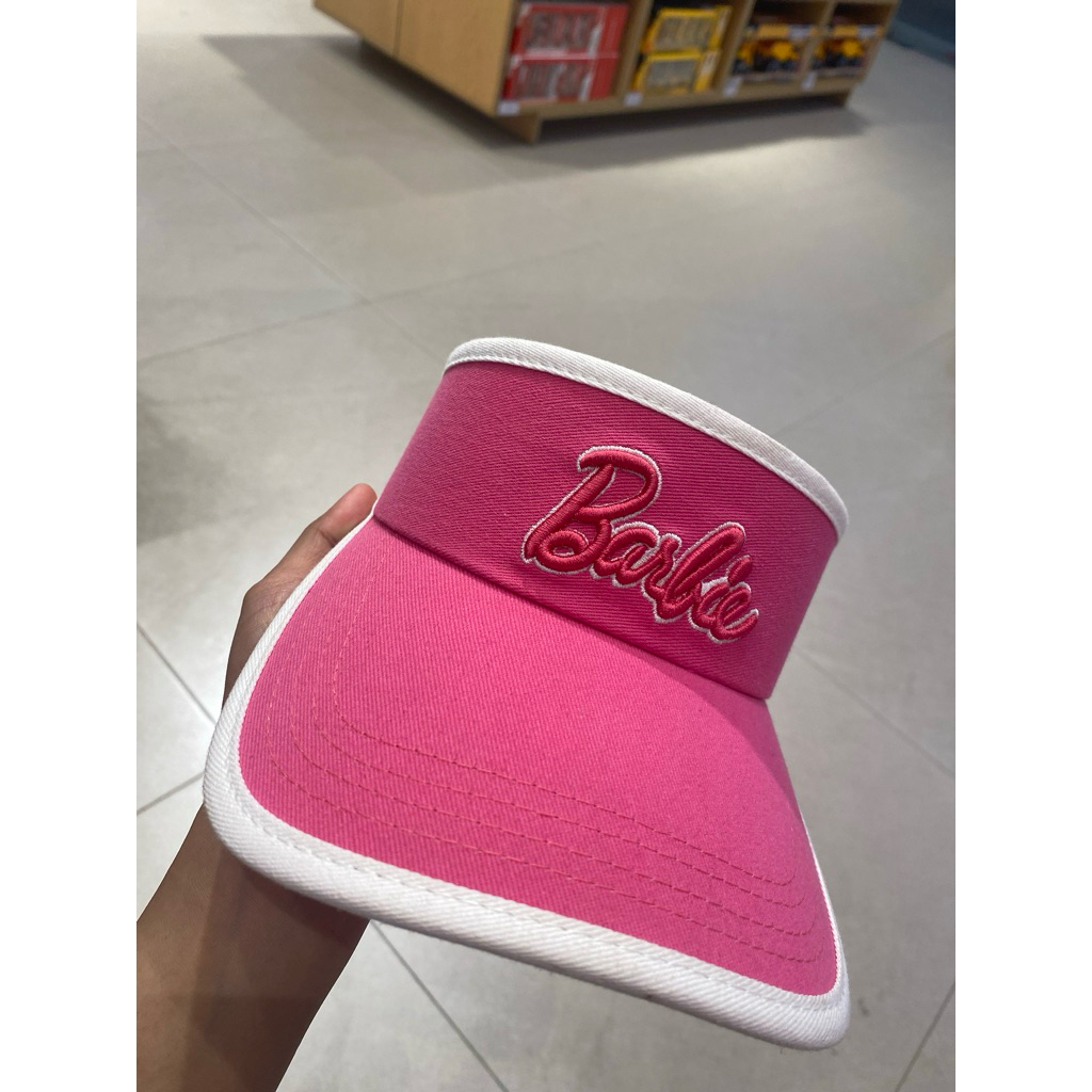 Miniso Topi Barbie Shining Collection Visor (White , Pink)