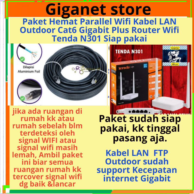 Kabel LAN FTP  Gigabit  Parallel Outdoor Wifi 5m 10m 15m 20m 25m 30m 35m 40m 45m 50m 60m 70m 75m 80m