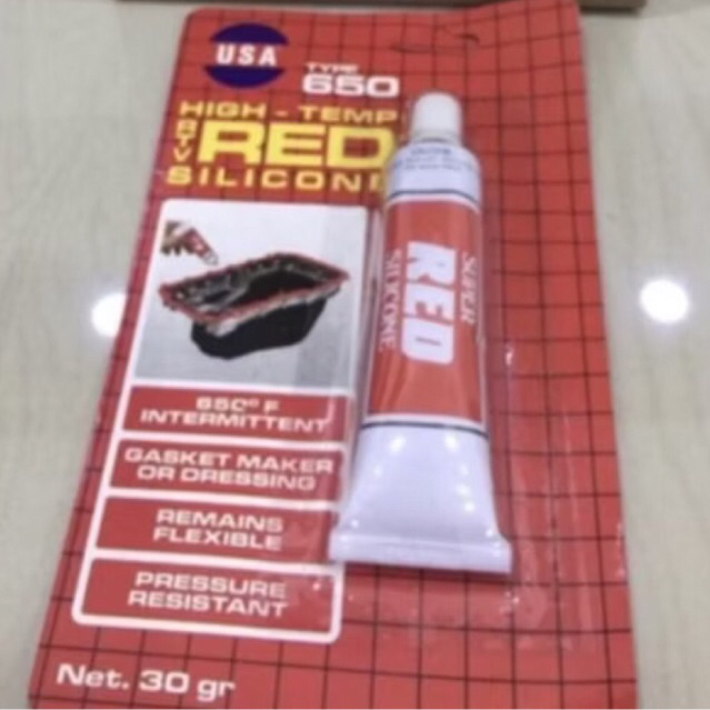 Usa 650 lem red KECIL 30 gram lem merah 30gram lem silicone red lem red silicon rubber adhesive smal