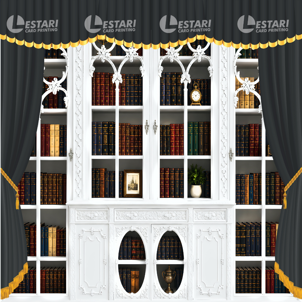 BACKGROUND WISUDA HITAM PUTIH - DIGITAL PRINT - DOFF - MURAH