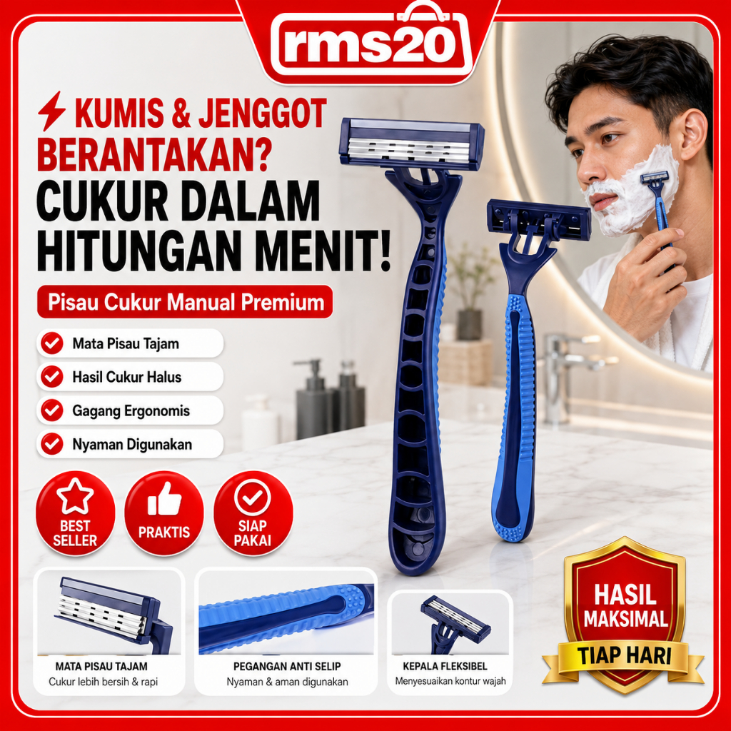 pisau cukur kumis jenggot super tajam cukuran kumis jenggot manual alat cukur kumis jenggot