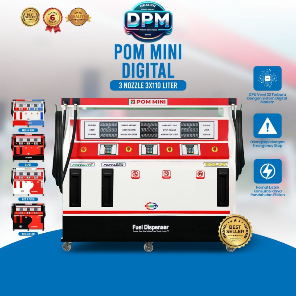 POM MINI_ Pom Mini Pertamini Digital 3Nozzle Kapasitas 3x110 Liter ( Produk CPM )