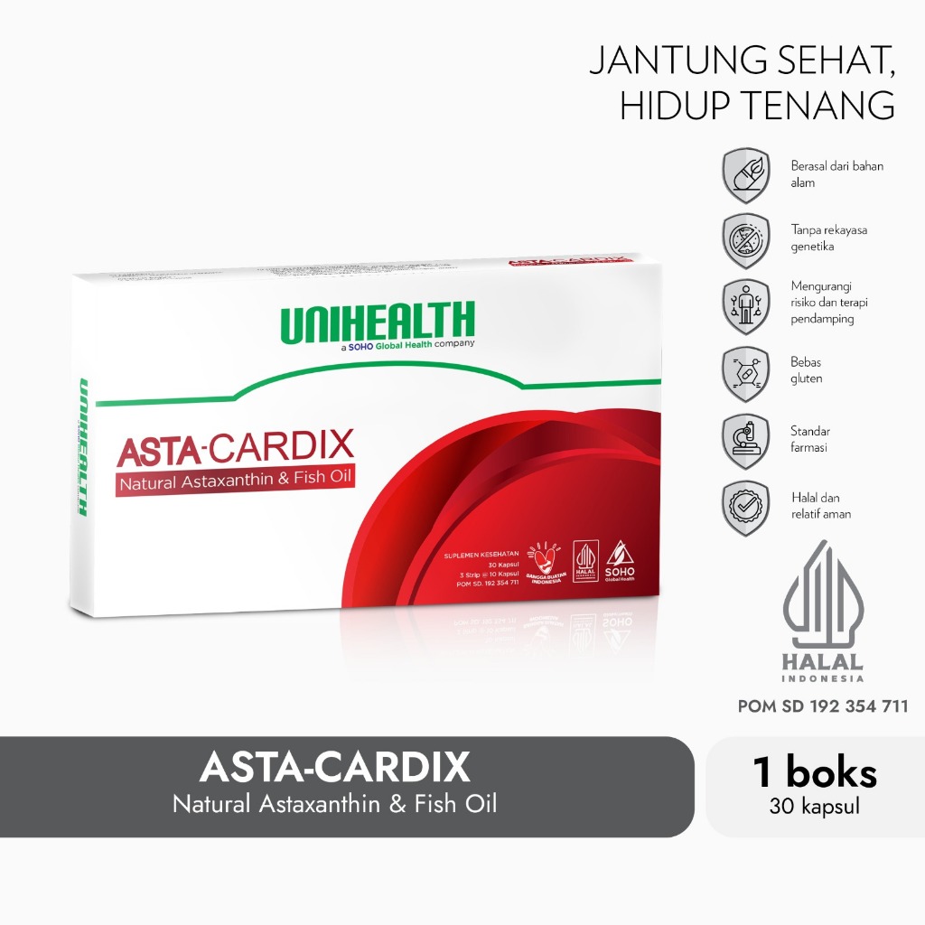 Astacardix 30 kapsul Unihealth Soho Farmasi