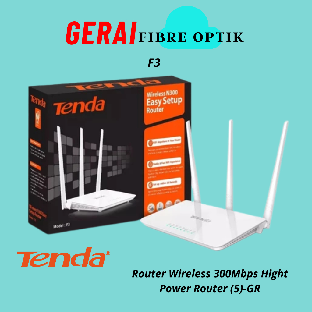 5-PCS TENDA F3 Router Wireless 300Mbps Hight Power Router (5)-GR