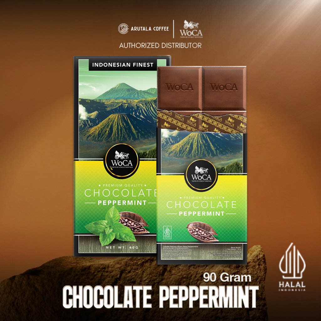 WoCA Coklat Peppermint Premium Chocolate 90 gram