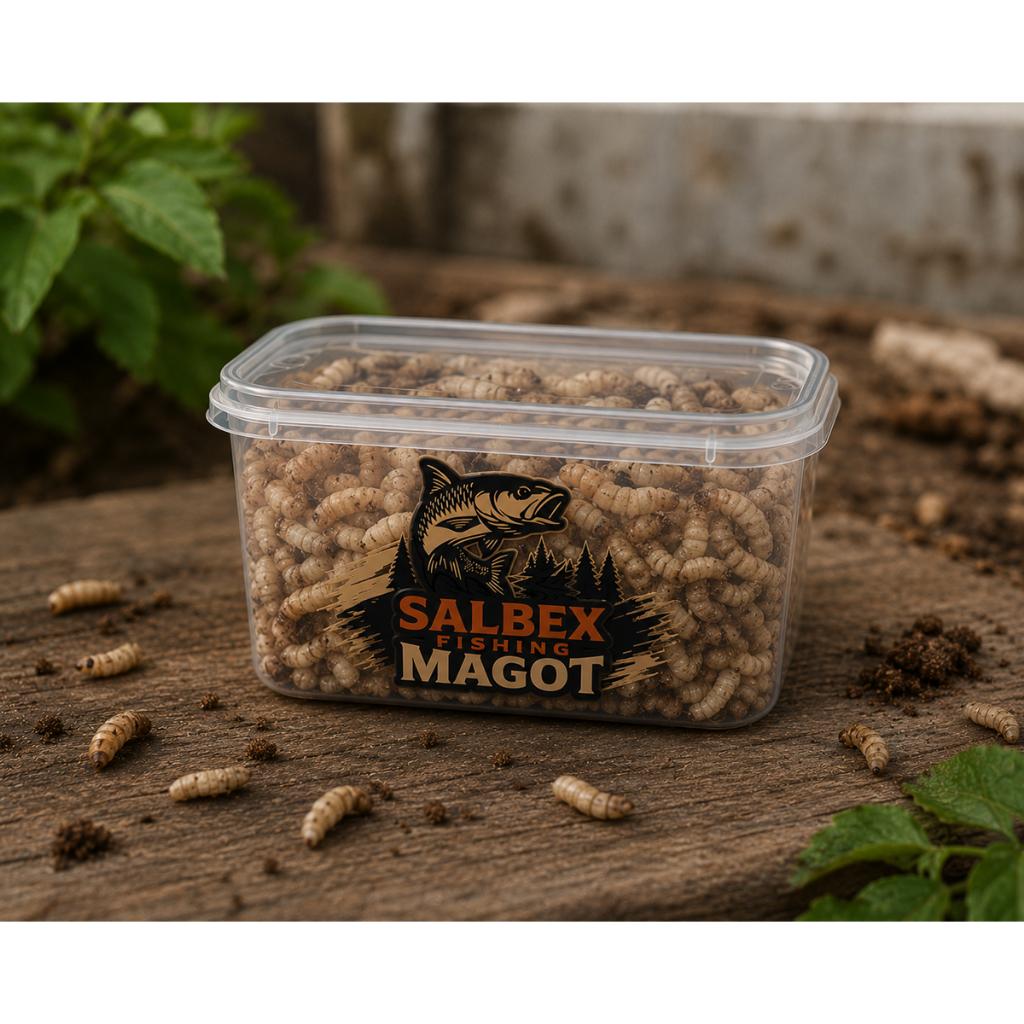 Maggot BSF Hidup 200g Fresh & Aktif - Magot Umpan Mancing untuk Segala Jenis Ikan | Wader, Lele, Taw