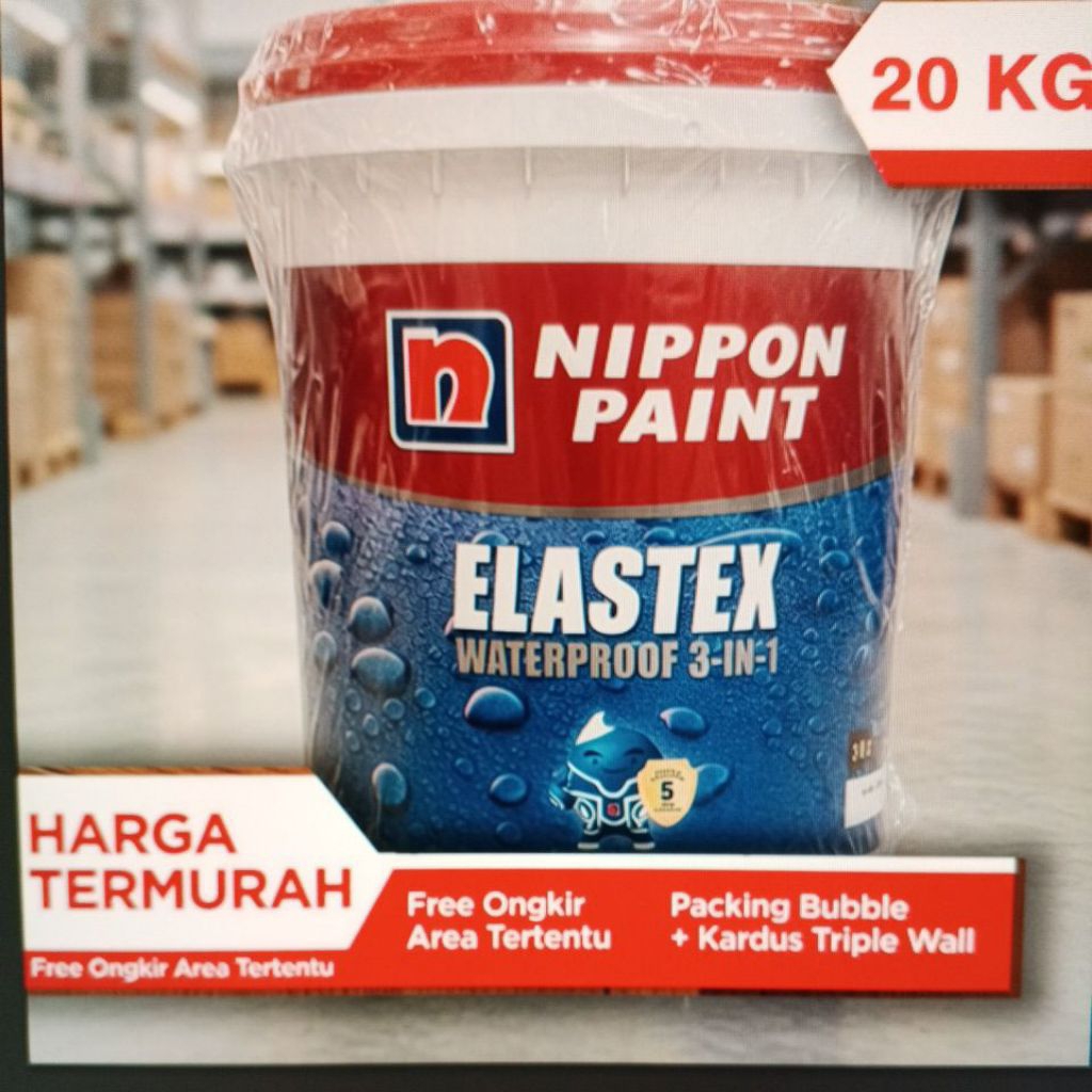 Cat Tembok Nippon Elastex 20 KG - waterproof untuk interior Dan exterior