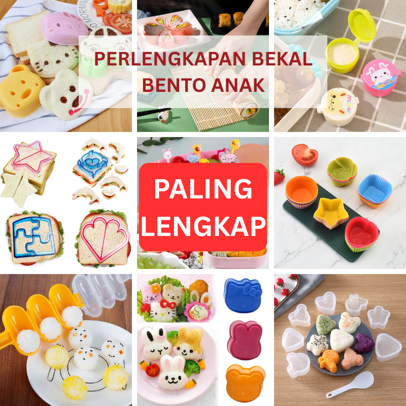 GM Cetak Nasi Bento Bekal Anak Cetakan Roti Sandwich Sushi Bento Sekat Wadah Silikon