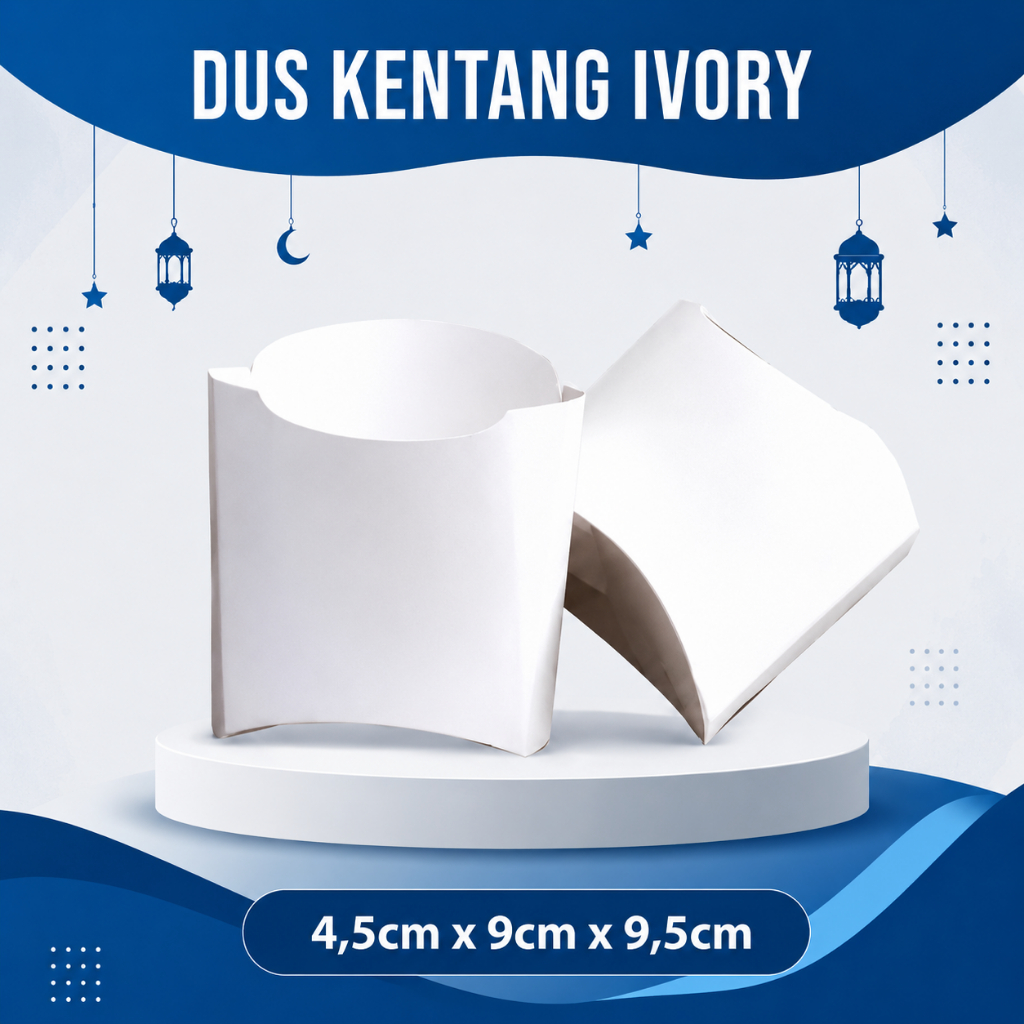 Box ivory kentang goreng, Box kentang goreng, kemasan Kentang goreng, French fries laminasi
