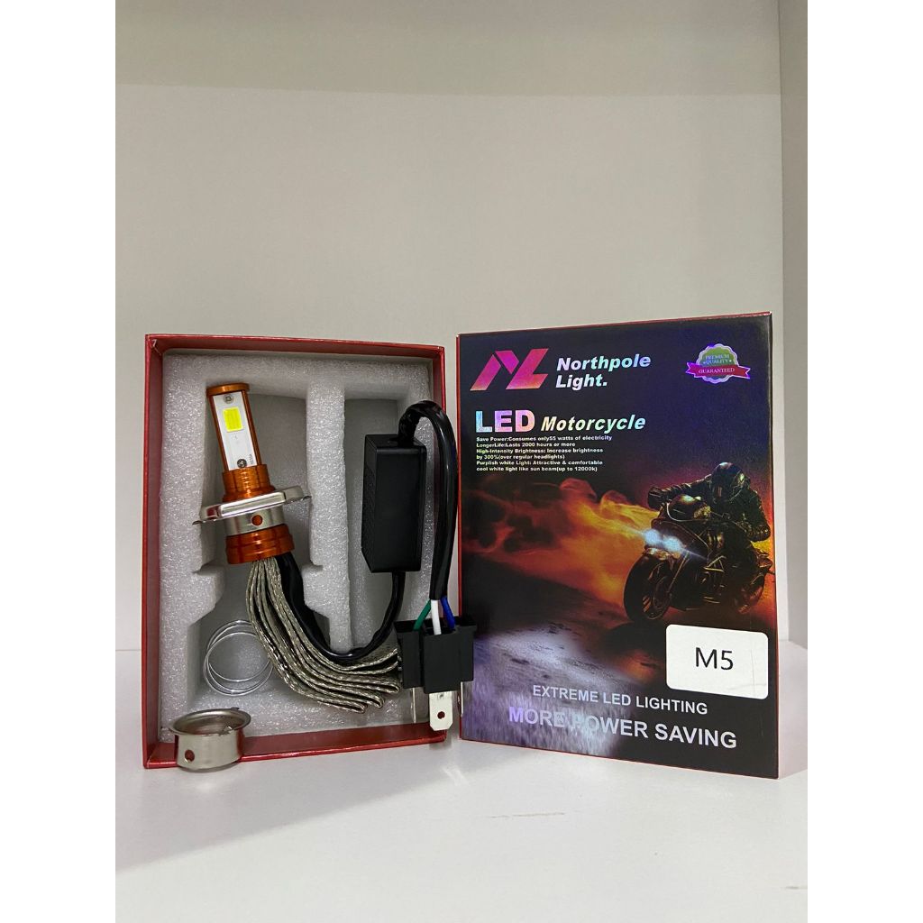 Northpole Light M5-D Bohlam LED Motor 3 Mata Warna Putih 6000 K