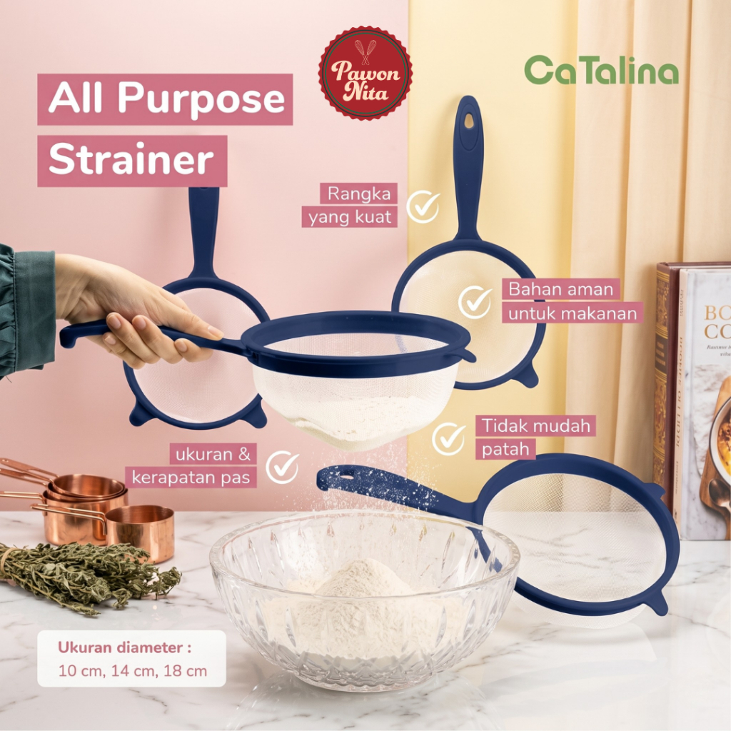 Saringan Dapur Saringan Teh Serbaguna Strainer CATALINA BPSTR-01