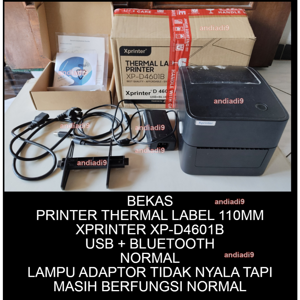 PRINTER THERMAL LABEL 110MM XPRINTER XP - D4601B 110MM USB + BLUETOOTH NORMAL BEKAS