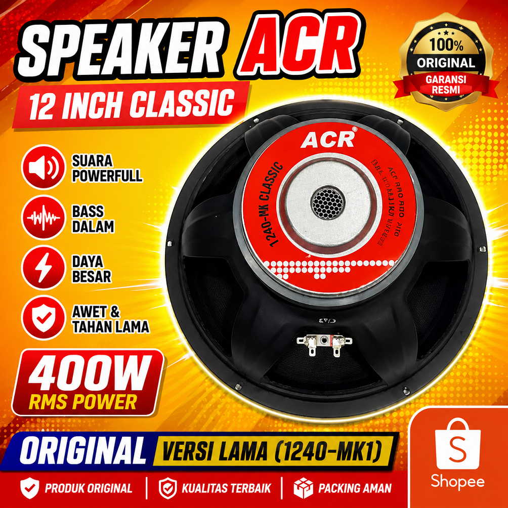 SPEAKER ACR 12 INCH CLASSIC 1240 ORIGINAL Versi Lama (1240-MK1)