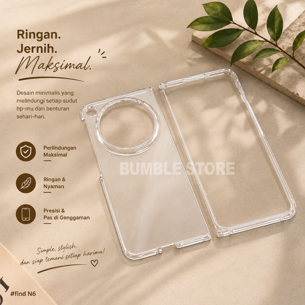 Hardcase Clear bening Case Oppo Find N6 Oppo Find N5 Fold Oppo Find N3 Fold Oppo Find N3 Flip Oppo F