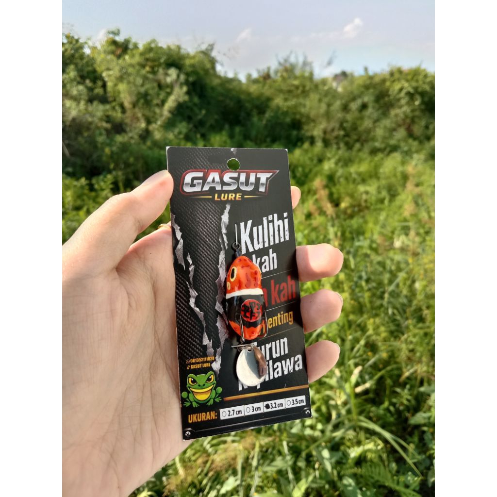 GASUT LURE UMPAN CASTING 3,2 CM MOTIF GAMABUNTA CASTING GABUS TOMAN
