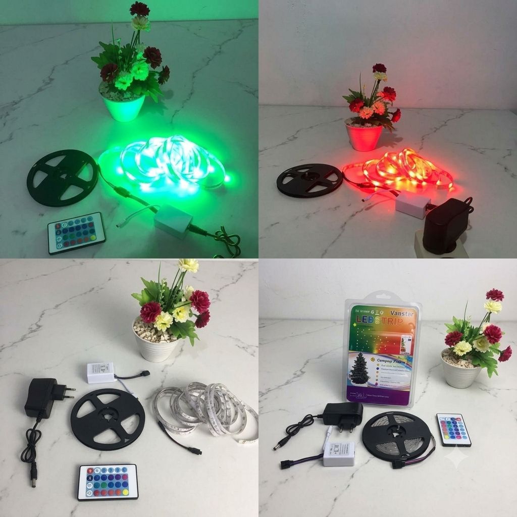 Lampu LED Strip Gulung RGB +Remote 2835