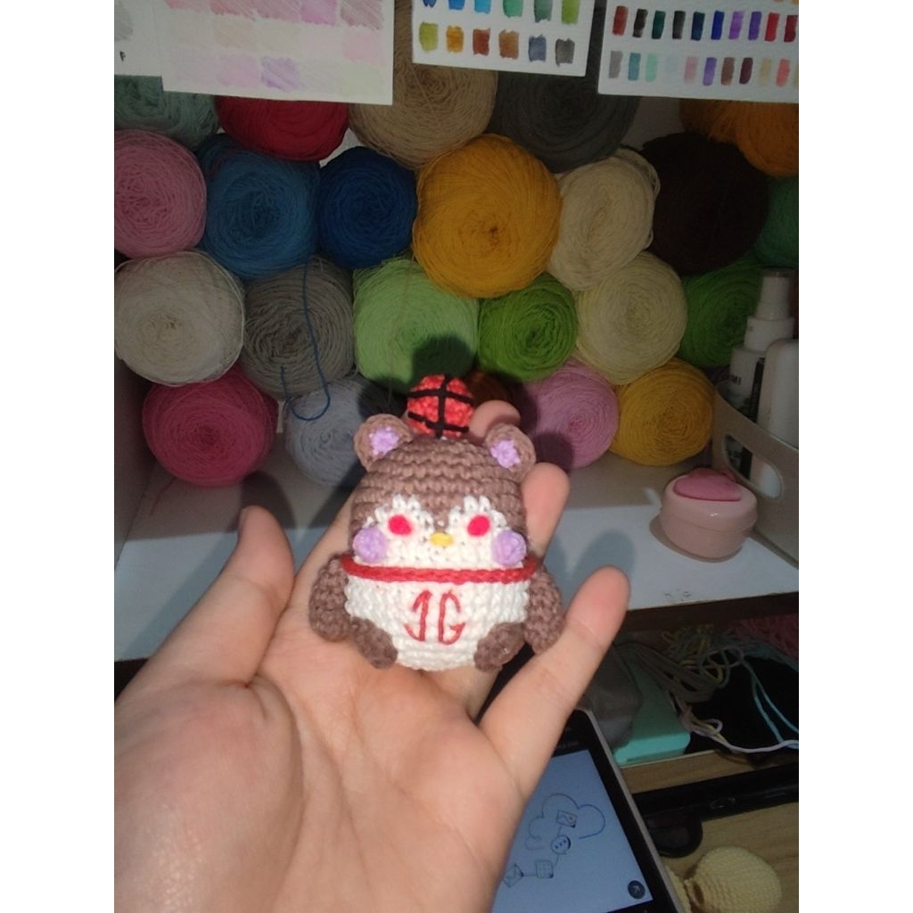 Guinzly amigurumi keychain| gantungan kunci maskot GMMTV |handmade crochet