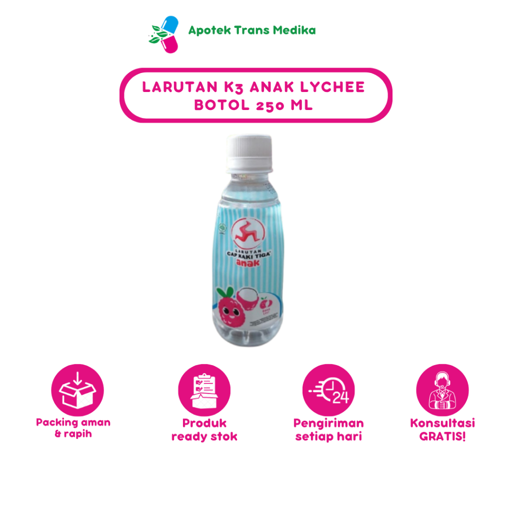 LARUTAN K3 ANAK LYCHEE BOTOL 250 ML