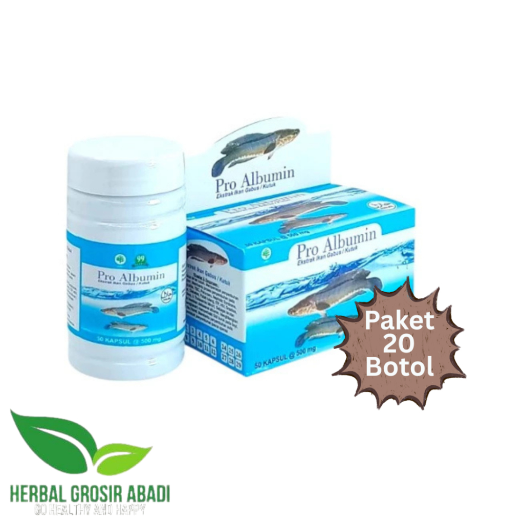 Paket 20 Botol Pro Albumin Ash- Shihah | Ekstrak Ikan Kutuk/Gabus Albumin Ash-Shihah