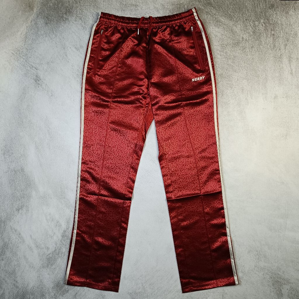Nerdy Oriental Track Pants Burgundy