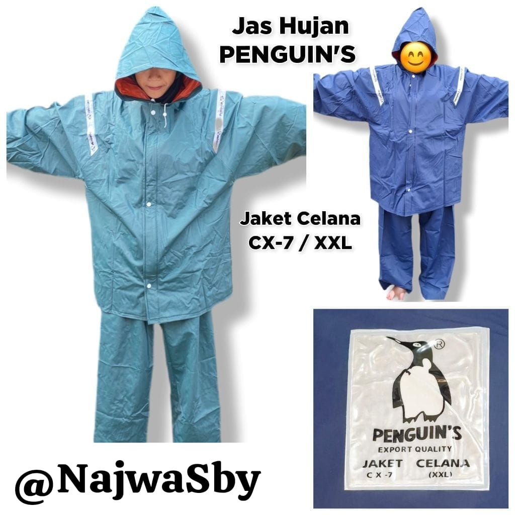 ( CX - 7 / XXL Penguin's ) Jas Hujan Jaket Celana CX-7 / XXL Penguin's | Jas Hujan Jaket Celana CX-7