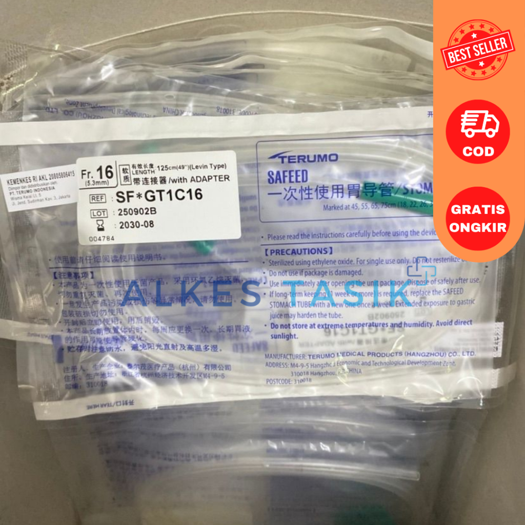 NGT Stomach Tube Terumo Fr.16 / Selang NGT