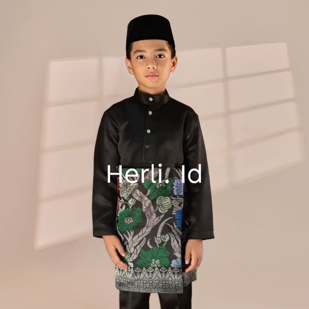 setelan baju kurung pria teluk belanga anak laki-laki baju muslim
