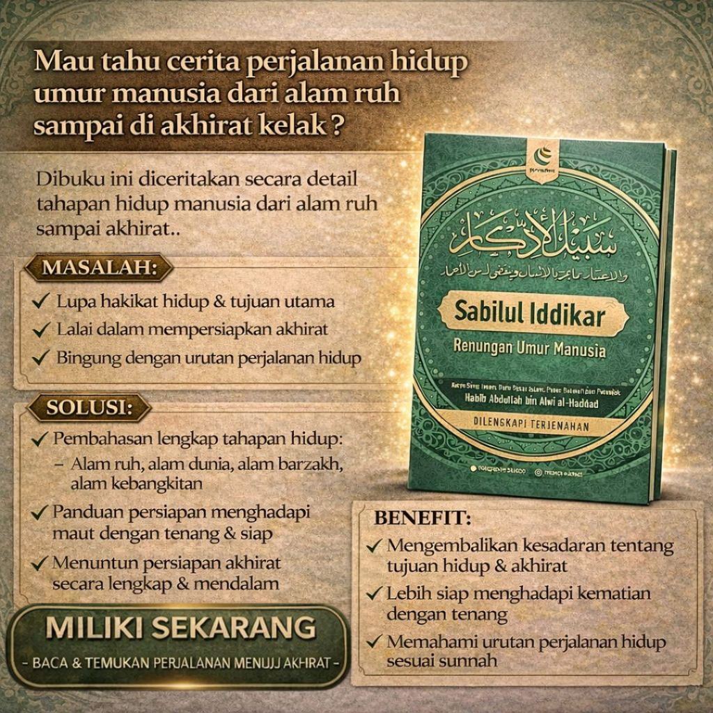 Buku Sabilul Iddikar / Sabilul Iddikar Renungan Umur Manusia / Sabilul Iddikar terjemahan / renungan