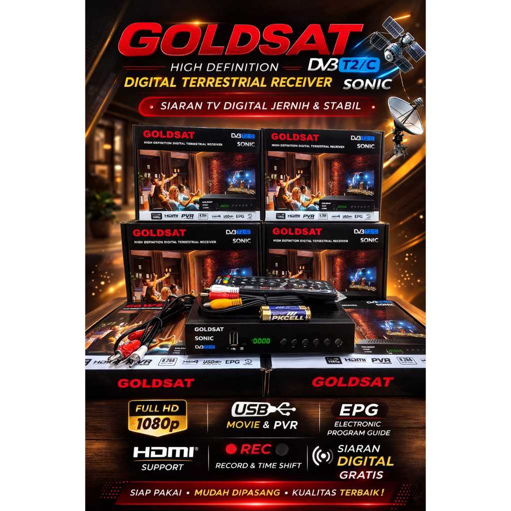 Set Top Box STB Goldsat SONIC ( Bisa Wifi )