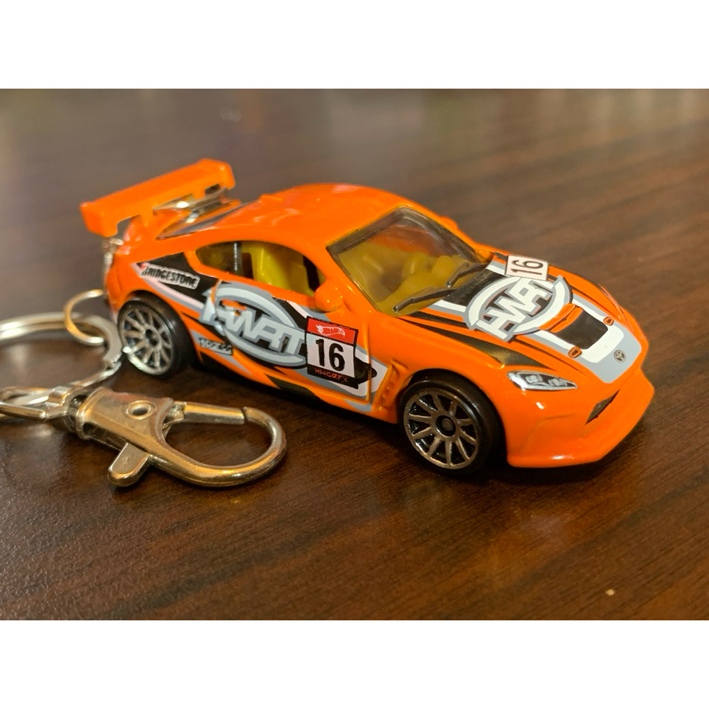 Keychain Ganci Hot Wheels Toyota GR86 Cup - Orange - Custom Gantungan kunci