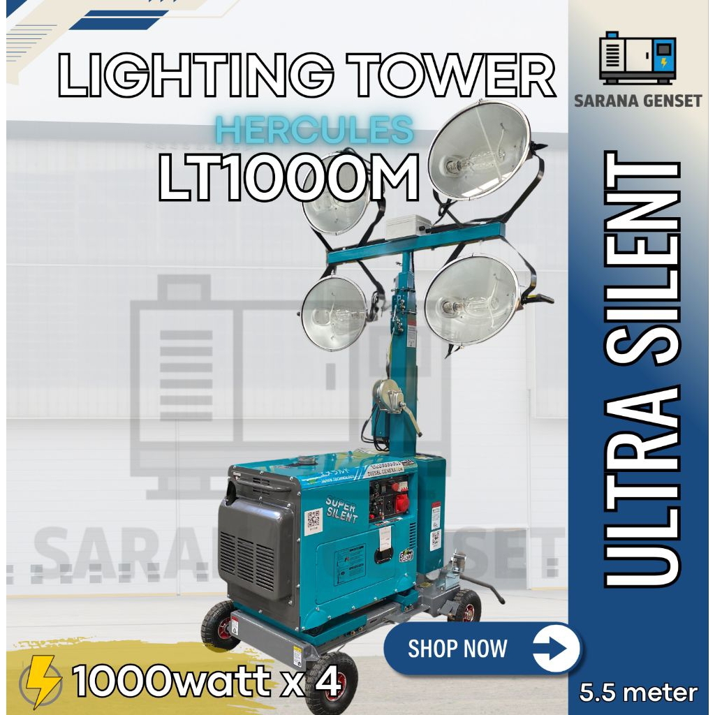 HERCULES TOWERLIGHT LT1000M METAL HALIDE 1000W X4