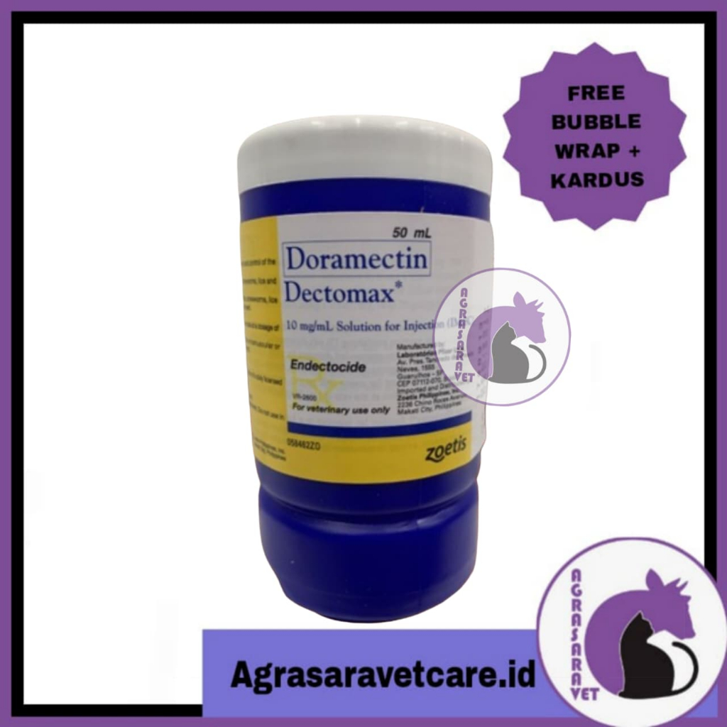 Dectomax (doramectin) 50ml - obat antiparasit hewan ternak