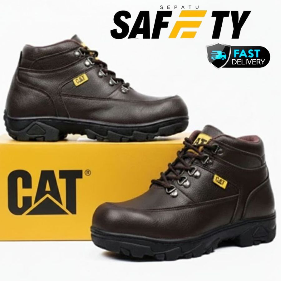 Sepatu Safety Boots Pria - Sepatu Safety  CAT Diego Ujung Besi Kerja - Sepatu Safety Pria Sepatu Sep