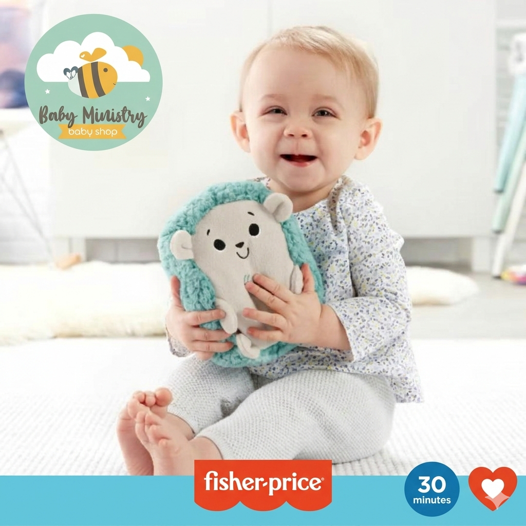 Fisher Price Calming Vibes Hedgehog Soother (GHL40) - Boneka Tidur Anak - Bisa Bergetar