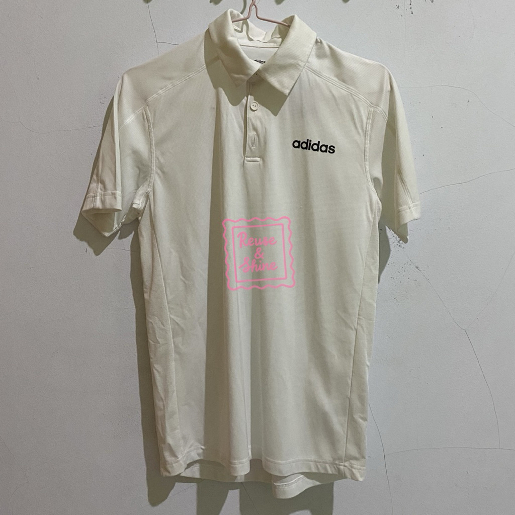 ADIDAS Baju Kaos Polo Unisex Climacool Original Putih