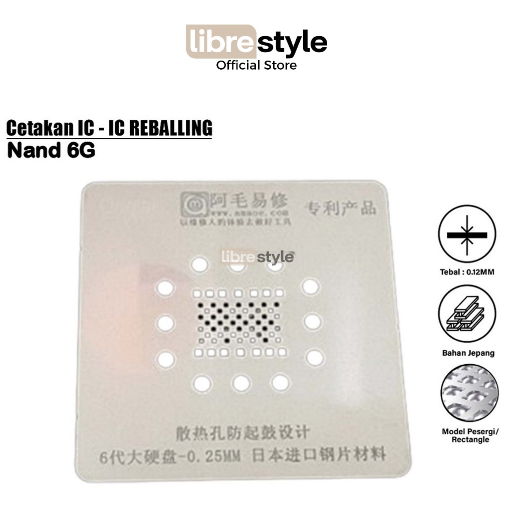 Cetakan IC BGA Amaoe Iphone Nand 6G-0.25mm