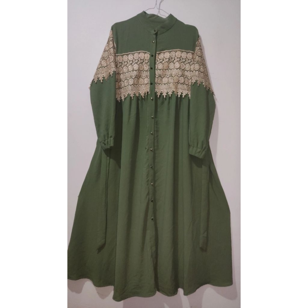 Dress Sage Brukat