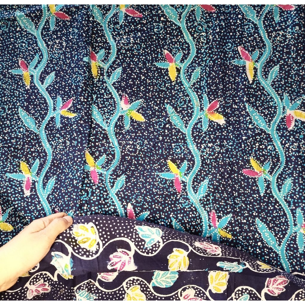 Kain Batik Madura Premium Warna Biru Mix