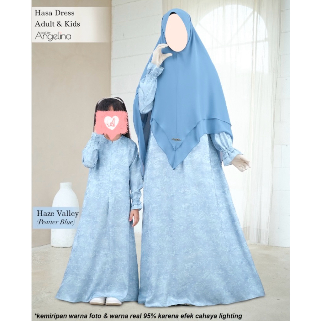 ATELIER ANGELINA Hasa Dress / ANNAML KIDS- Dreamy longset size 6 Creamblush, Embroidery Sage 2-4, Sa