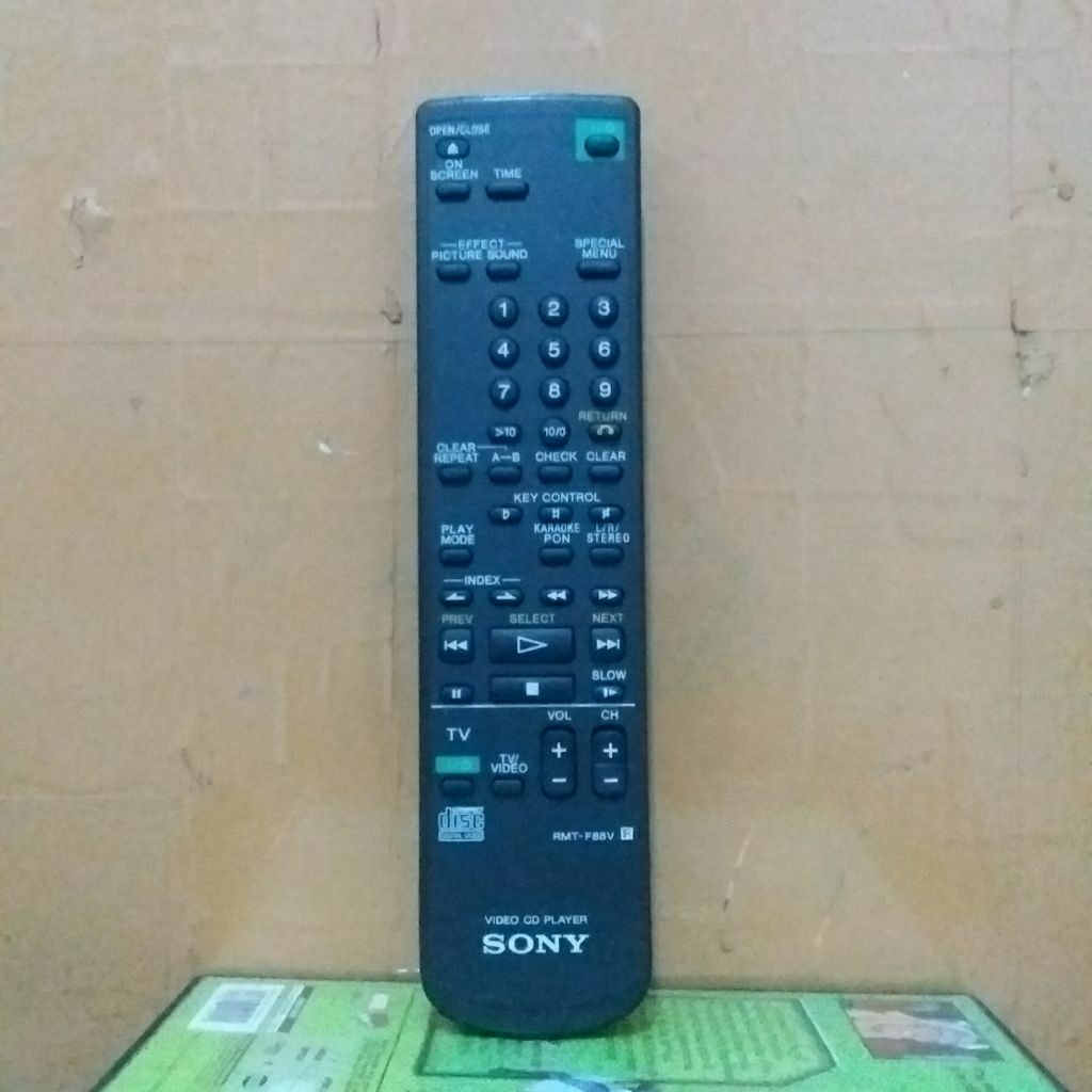 REMOTE VCD PLAYER SONY SERI RMT-F88V ORIGINAL