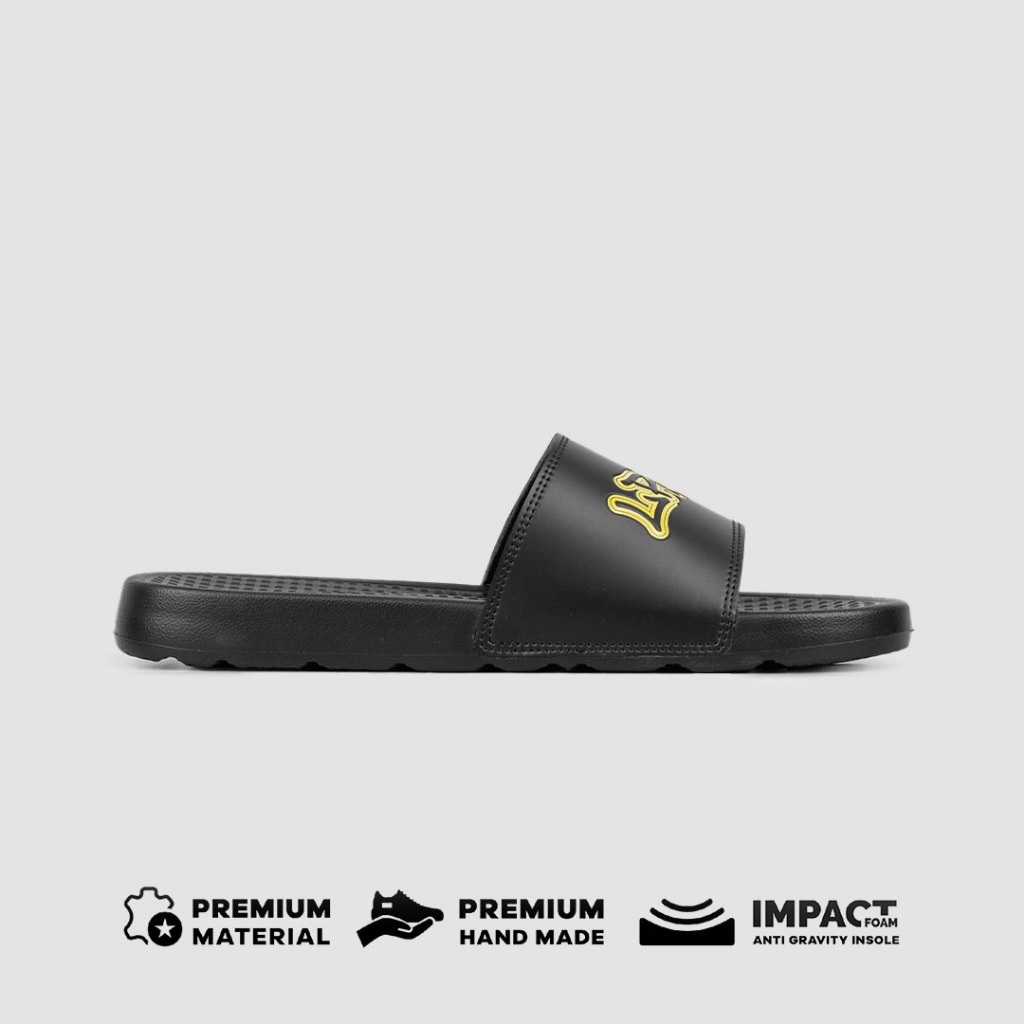 LEO RICHIE - Sandal Pria Wanita Bhava Black / Yellow