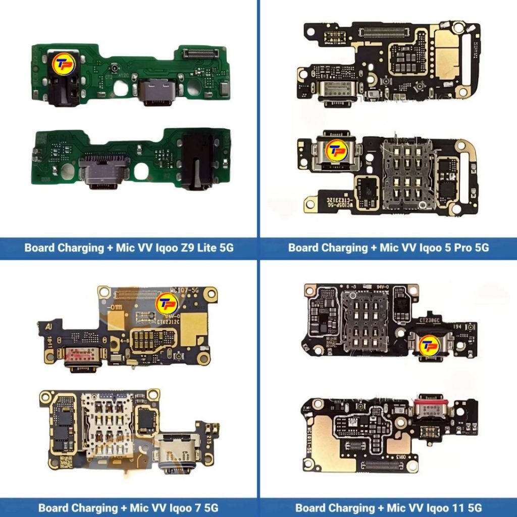 Papan Charger + Board Charging + Mic Vivo Iqoo Z9 Lite 5G - Iqoo  5 Pro 5G - Iqoo 7 5G - Iqoo 11 5G