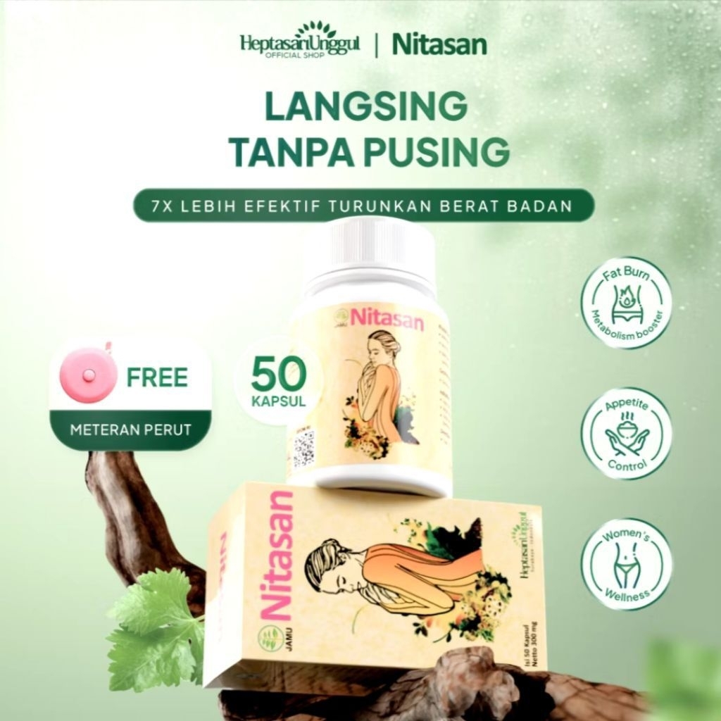 NITASAN Obat Pelangsing Isi 50 Capsule Ampuh Menurunkan Badan Original premium