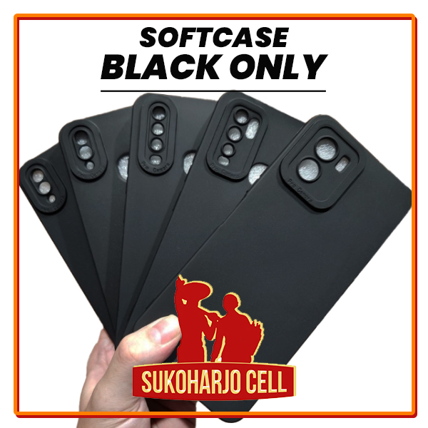 Case Hitam All Samsung Galaxy A10 A10S A11 A12 A13 A14 A15 A16 A17 4G 5G Softcase Warna Soft Full Bl
