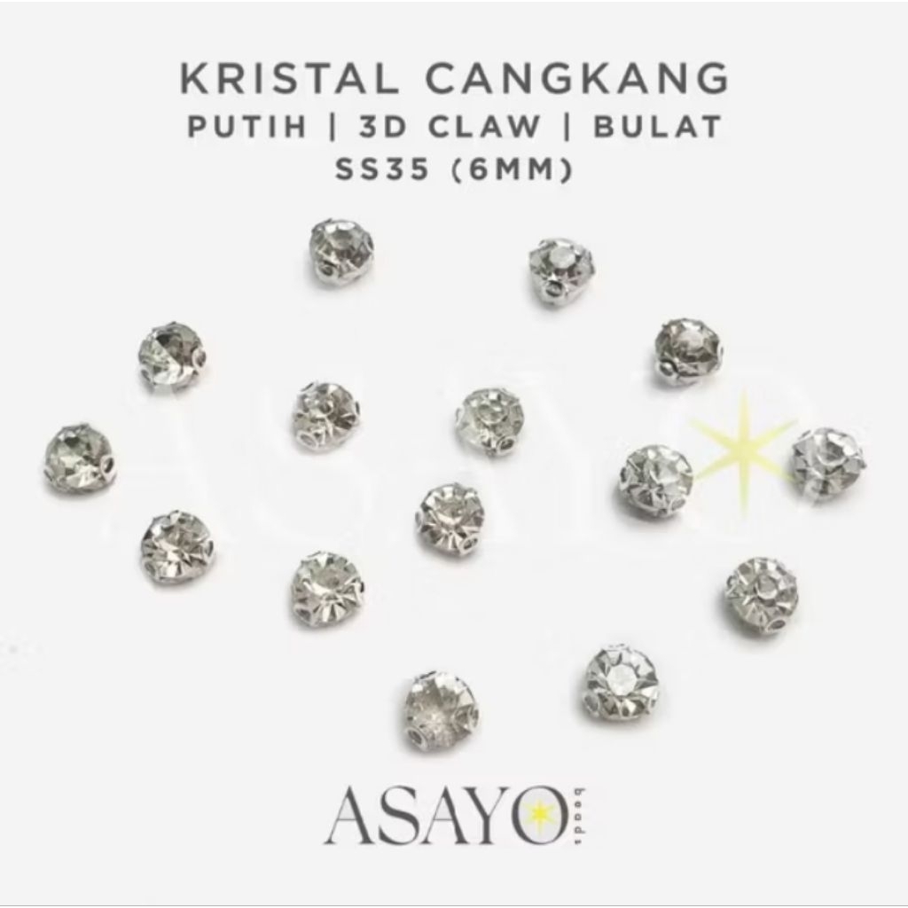 Manik Payet Tempel/Jahit Cangkang Ss35 isi 20Butir