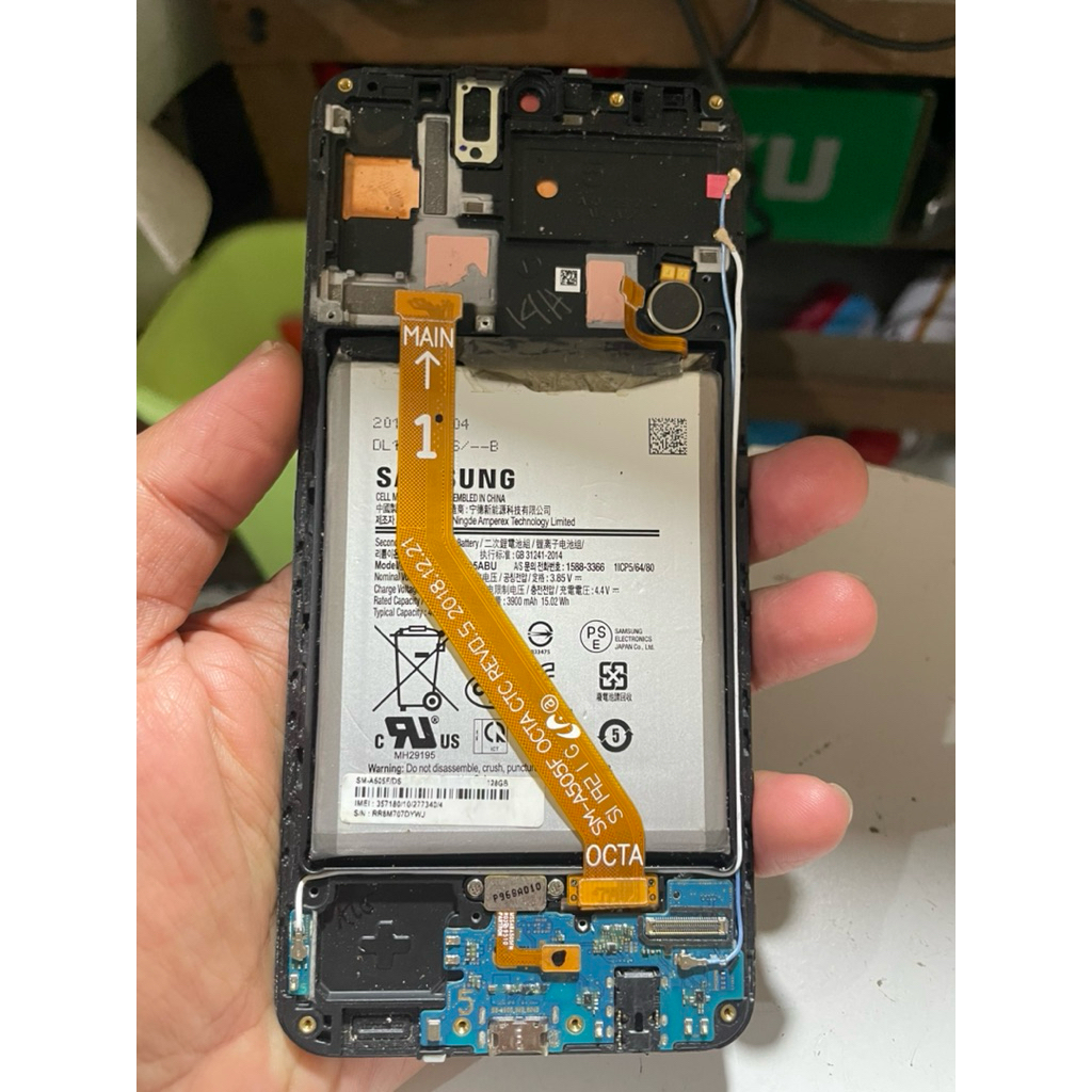 lcd samsung a505f original copotan + baterai ori