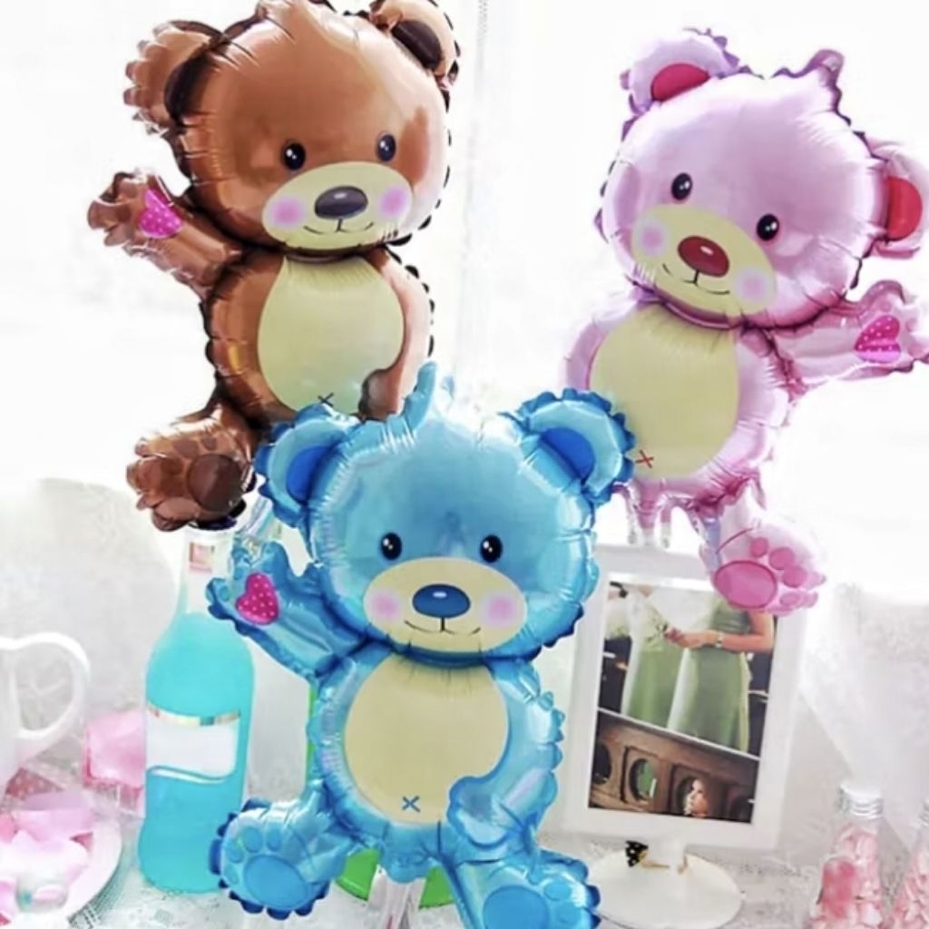 balon foil bear beruang baby shower new born